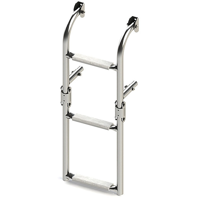 Трап складной с вертикальным креплением 3 белых ступени 220 мм (040171WT)